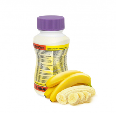 Нутрикомп Дринк Плюс банановый 200 мл. в пластиковой бутылке купить оптом в Чите