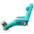Чехол на кресло (зеленый или фиолетовый) — 1 шт/уп